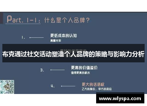 布克通过社交活动塑造个人品牌的策略与影响力分析